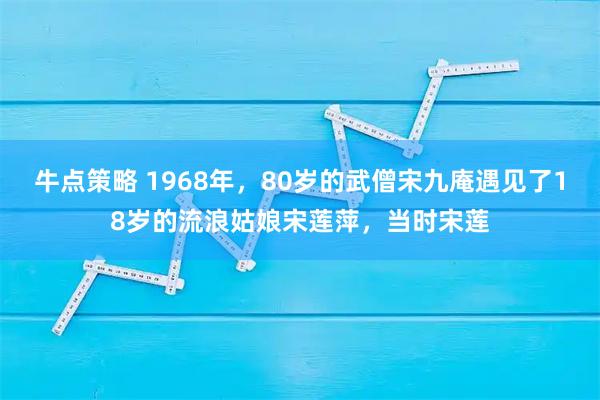 牛点策略 1968年，80岁的武僧宋九庵遇见了18岁的流浪姑娘宋莲萍，当时宋莲
