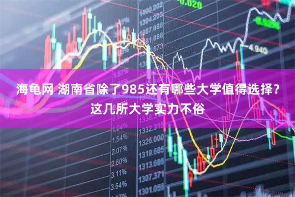 海龟网 湖南省除了985还有哪些大学值得选择？这几所大学实力不俗